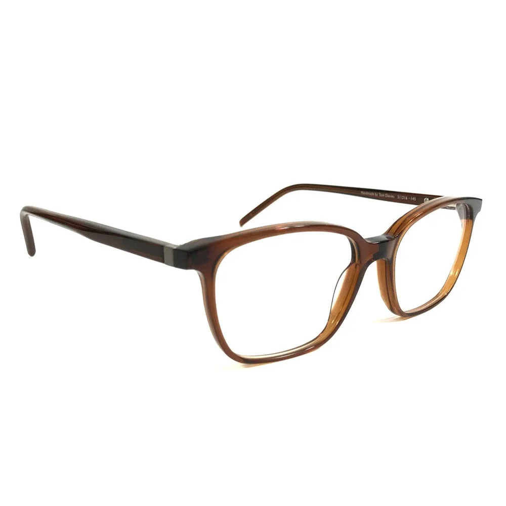 Tom Davies Eyeglasses Frames TD781 Col. 2350 Transparent Brown Square 51-16-145